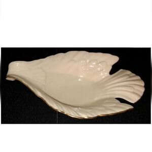 Lenox China--Dove Shaped Bowl--Ivory with 24k Gold Trim --USA Set Of 2